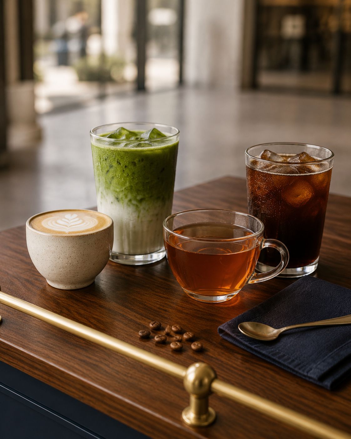 Selection of coffee and refreshments served from a Northpoint cart