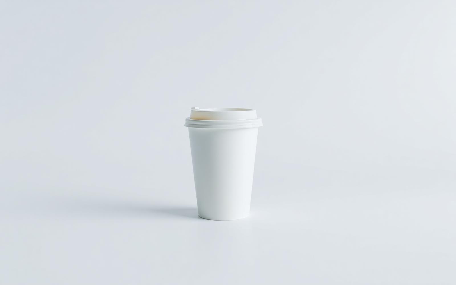 Branded takeaway cup prepared as part of a personalised coffee service
